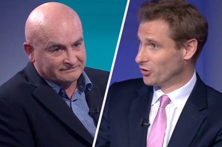 RMT boss Mick Lynch and minister Chris Philp clashed on BBC Newsnight last night