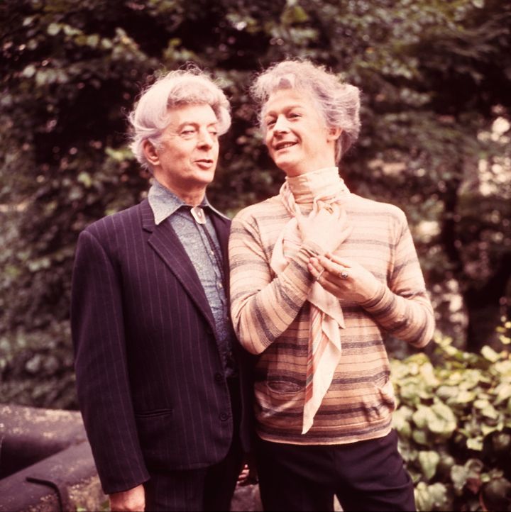 Quentin Crisp and John Hurt pictured in 1975