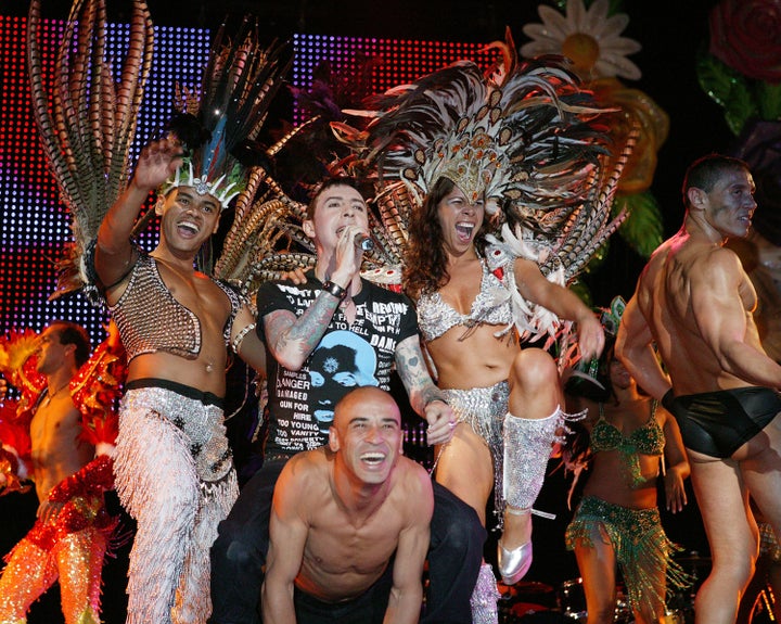 Marc performing at a Pride event in 2004