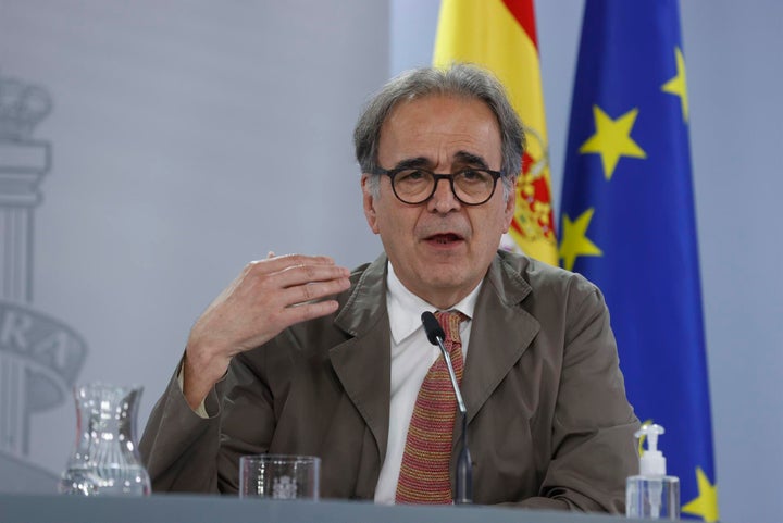 El ministro de Universidades, Joan Subirats, en la rueda de prensa.
