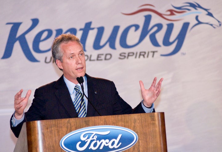 Louisville Mayor Greg Fischer, seen in 2012, said he is doing well after the incident.