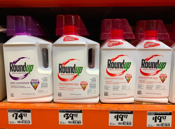 Roundup weed killer that is the subject of thousands of lawsuits in the US, is pictured on sale in Los Angeles, California on Sept.1, 2019. 