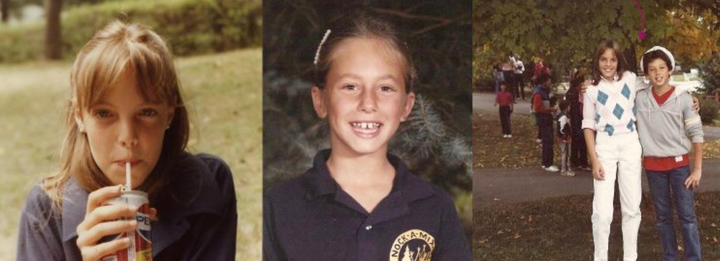 "After a month worth of texts, emails and late night chats, it felt like something else was happening," writes Nikki Weiss-Goldstein (left). Jill is pictured in the center, and on the right is Matt with the author at Camp Nock-A-Mixon circa 1983.