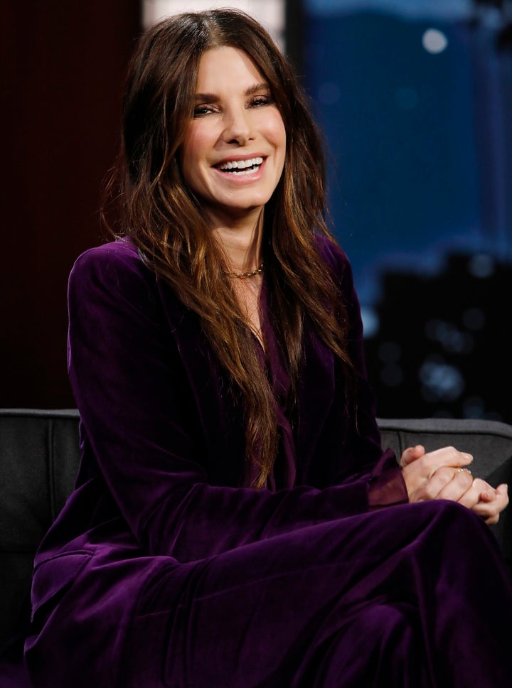 Sandra Bullock on "Jimmy Kimmel Live!" on Nov. 22, 2021.