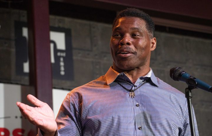 Georgia GOP Senate candidate Herschel Walker holds rally day before primary election.