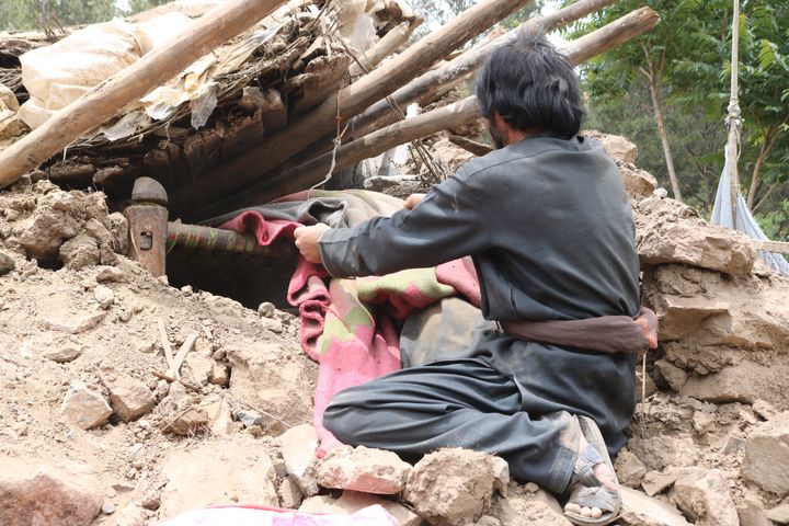 Survivors dig in villages after the earthquake in Afghanistan that killed more than 1,000 people