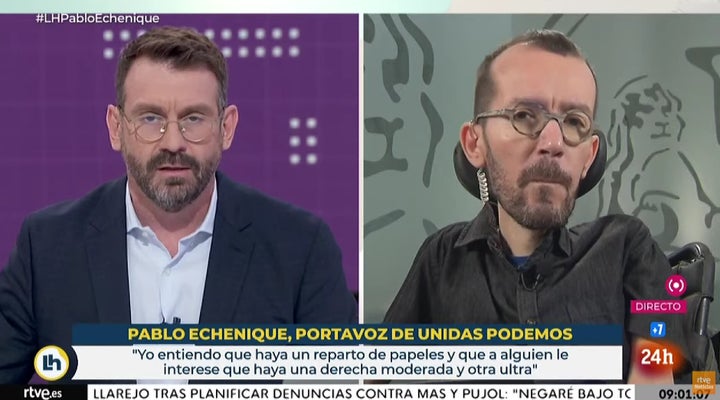 Pablo Echenique en TVE.