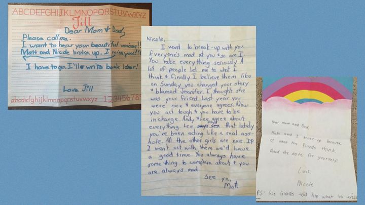 Letters from camp circa 1985.