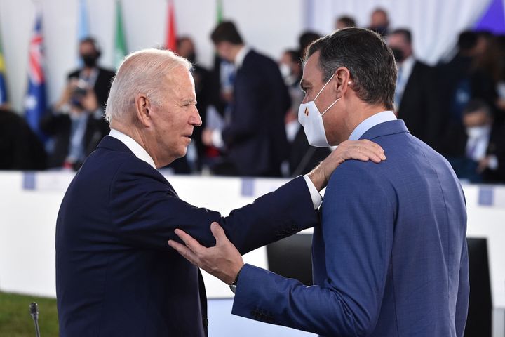 El presidente estadounidense, Joe Biden, y su homólogo español, Pedro Sánchez, en una imagen de archivo.