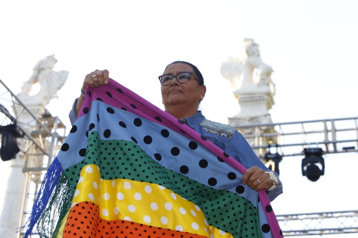 Maria del Monte, pregonera del Orgullo en Sevilla, 23 Junio 2022.