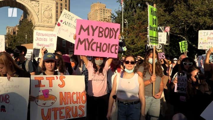 Manifestantes por el derecho al aborto