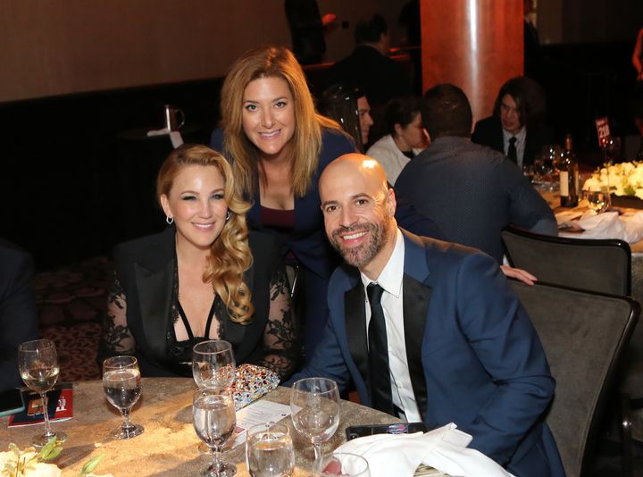 Dinah and Chris Daughtry sit down during a Trevor Project event in November.  December 17, 2019 in Los Angeles.