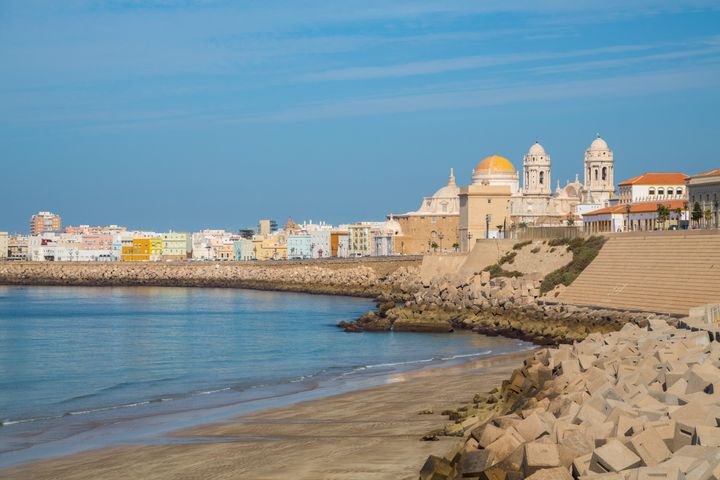 Vista de la Playa de la Victoria en Cádiz.