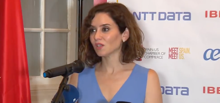 Isabel Díaz Ayuso, en Miami (EEUU).