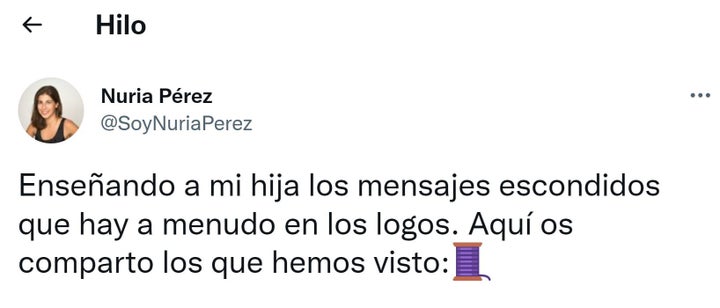 El tuit publicado por Nuria Pérez.