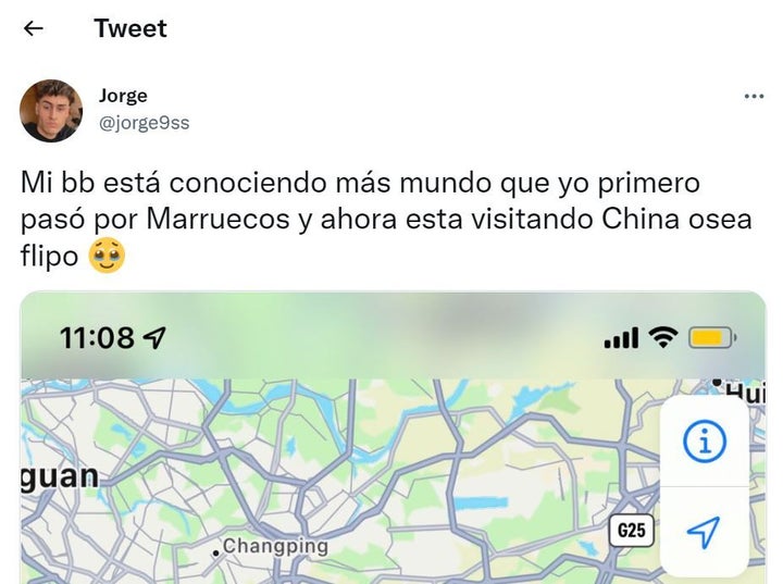 El tuit publicado.