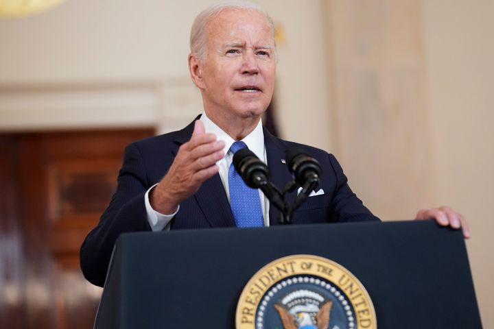 President Joe Biden, seen Friday after the Supreme Court overturned Roe v. Wade, does not agree with adding more justices to the court, the White House said.