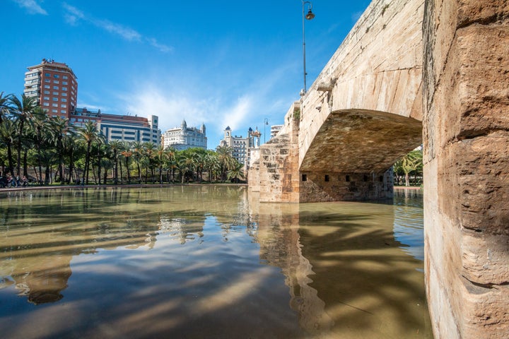 Un tramo del Jardín del Turia.
