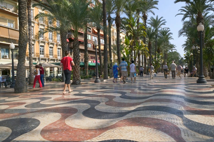 La explanada de España, en Alicante.