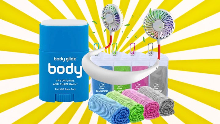 Stay cool, dry and comfy this summer with this <a href="https://www.amazon.com/Body-Glide-Original-Anti-Chafe-Balm/dp/B07CYQDDHC?tag=tessaflores-20&ascsubtag=62b89b7be4b06169caa8826b%2C-1%2C-1%2Cd%2C0%2C0%2Chp-fil-am%3D0%2C0%3A0%2C0%2C0%2C0" target="_blank" data-affiliate="true" role="link" data-amazon-link="true" rel="sponsored" class=" js-entry-link cet-external-link" data-vars-item-name="anti-chafing balm" data-vars-item-type="text" data-vars-unit-name="62b89b7be4b06169caa8826b" data-vars-unit-type="buzz_body" data-vars-target-content-id="https://www.amazon.com/Body-Glide-Original-Anti-Chafe-Balm/dp/B07CYQDDHC?tag=tessaflores-20&ascsubtag=62b89b7be4b06169caa8826b%2C-1%2C-1%2Cd%2C0%2C0%2Chp-fil-am%3D0%2C0%3A0%2C0%2C0%2C0" data-vars-target-content-type="url" data-vars-type="web_external_link" data-vars-subunit-name="article_body" data-vars-subunit-type="component" data-vars-position-in-subunit="0">anti-chafing balm</a>, a<a href="https://www.amazon.com/Hands-Free-Portable-Neck-Fan/dp/B07S6BGW9N?tag=tessaflores-20&ascsubtag=62b89b7be4b06169caa8826b%2C-1%2C-1%2Cd%2C0%2C0%2Chp-fil-am%3D0%2C0%3A0%2C0%2C0%2C0" target="_blank" data-affiliate="true" role="link" data-amazon-link="true" rel="sponsored" class=" js-entry-link cet-external-link" data-vars-item-name=" hands-free neck fan" data-vars-item-type="text" data-vars-unit-name="62b89b7be4b06169caa8826b" data-vars-unit-type="buzz_body" data-vars-target-content-id="https://www.amazon.com/Hands-Free-Portable-Neck-Fan/dp/B07S6BGW9N?tag=tessaflores-20&ascsubtag=62b89b7be4b06169caa8826b%2C-1%2C-1%2Cd%2C0%2C0%2Chp-fil-am%3D0%2C0%3A0%2C0%2C0%2C0" data-vars-target-content-type="url" data-vars-type="web_external_link" data-vars-subunit-name="article_body" data-vars-subunit-type="component" data-vars-position-in-subunit="1"> hands-free neck fan</a> and a <a href="https://www.amazon.com/Cooling-Breathable-Microfiber-Running-Activities/dp/B073F1TBMR?tag=tessaflores-20&ascsubtag=62b89b7be4b06169caa8826b%2C-1%2C-1%2Cd%2C0%2C0%2Chp-fil-am%3D0%2C0%3A0%2C0%2C0%2C0" target="_blank" data-affiliate="true" role="link" data-amazon-link="true" rel="sponsored" class=" js-entry-link cet-external-link" data-vars-item-name="microfiber chilling towel " data-vars-item-type="text" data-vars-unit-name="62b89b7be4b06169caa8826b" data-vars-unit-type="buzz_body" data-vars-target-content-id="https://www.amazon.com/Cooling-Breathable-Microfiber-Running-Activities/dp/B073F1TBMR?tag=tessaflores-20&ascsubtag=62b89b7be4b06169caa8826b%2C-1%2C-1%2Cd%2C0%2C0%2Chp-fil-am%3D0%2C0%3A0%2C0%2C0%2C0" data-vars-target-content-type="url" data-vars-type="web_external_link" data-vars-subunit-name="article_body" data-vars-subunit-type="component" data-vars-position-in-subunit="2">microfiber chilling towel </a>that stays cool for long periods of time.