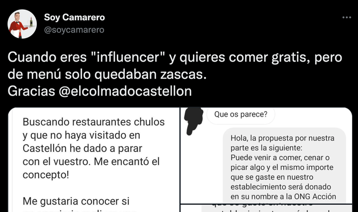 El tuit de @soycamarero.
