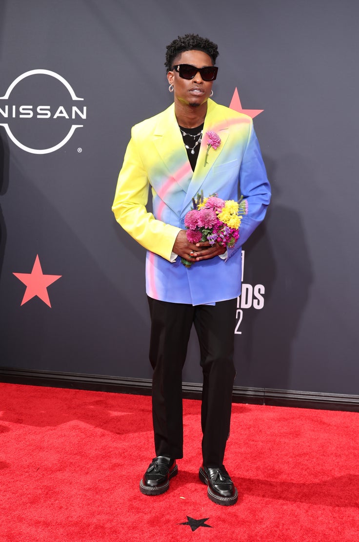 Lucky Daye attends the 2022 BET Awards.