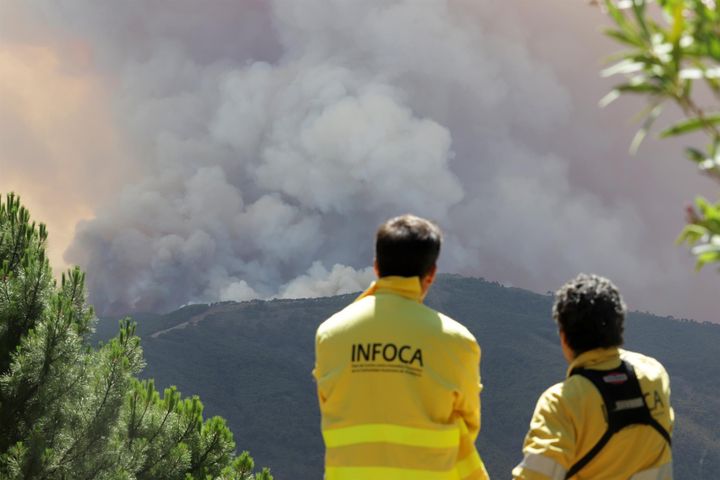 El incendio forestal del Pujerra en una imagen de archivo.