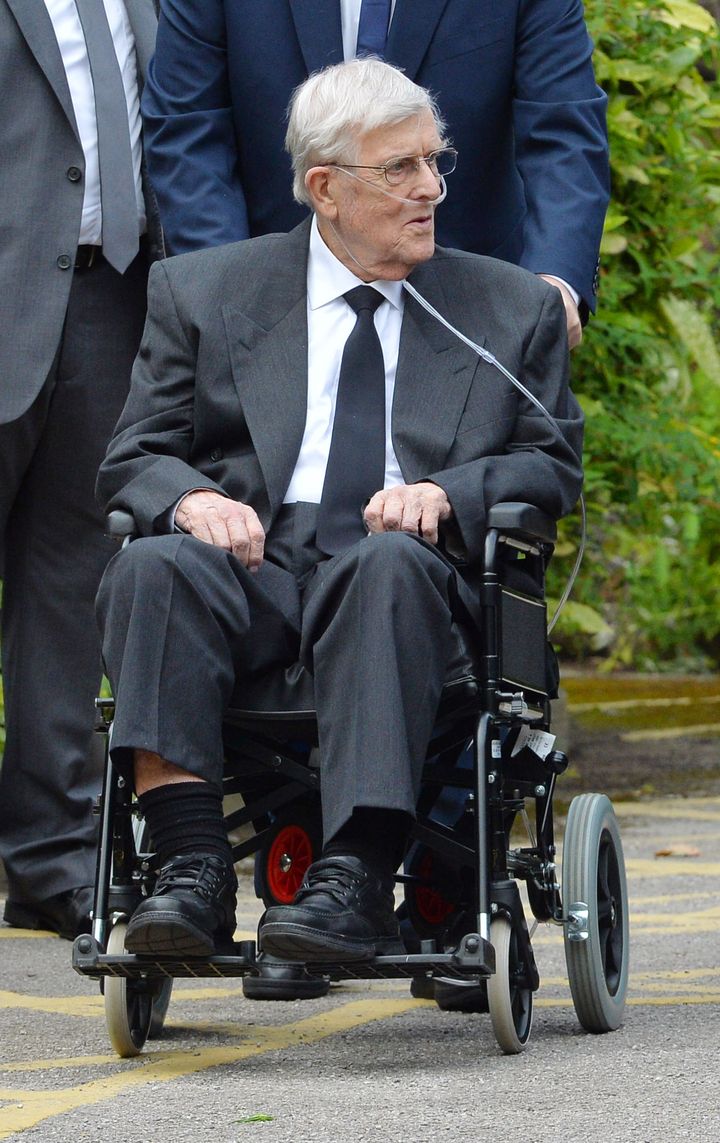 Graham Skidmore pictured at the funeral of Cilla Black in 2015.