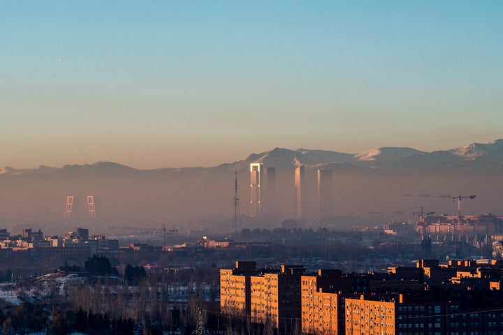 Vista de las cuatro torres de Madrid.