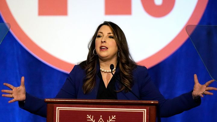 Ronna Mcdaniel, The Gop Chairperson, Speaks At The Republican National Committee Winter Meeting February 4, 2022 In Salt Lake City.  (Ap Photo / Rick Bowmer, File)