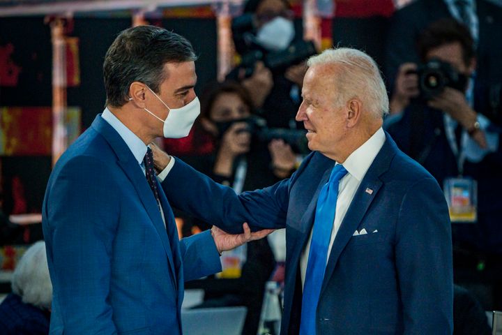 Pedro Sánchez y Joe Biden, en una imagen de archivo de una cumbre del G-20