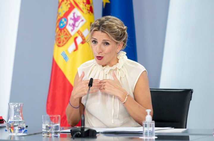 Yolanda Díaz, en una rueda de prensa tras el Consejo de Ministros