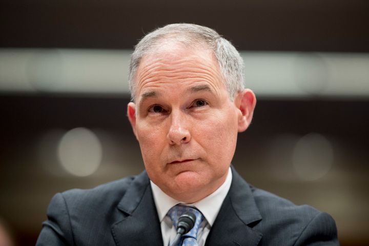 A crowd of high-profile GOP contenders is vying to replace retiring Sen. Jim Inhofe, including Trump’s former Environmental Protection Agency administrator, Scott Pruitt, above, who resigned from his Washington post under a cloud of ethics scandals.
