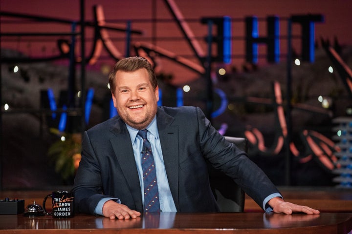 James Corden pictured during an episode of "The Late Late Show" on Jan. 20, 2021.