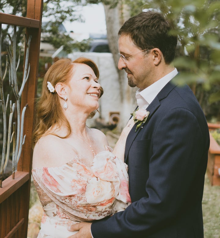 The author and her husband, Brian, on their wedding day.