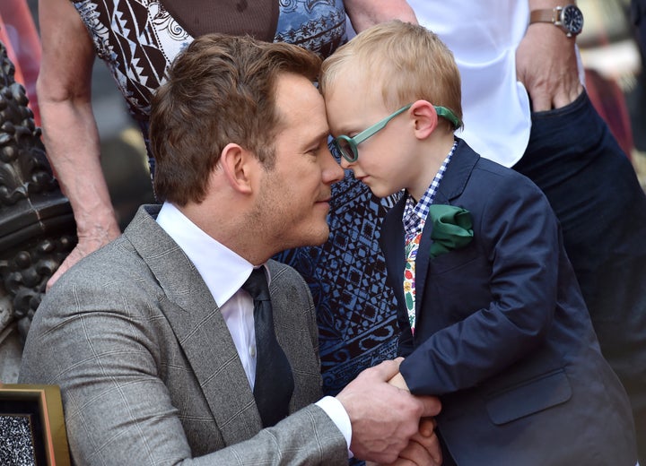 Pratt and his son, Jack, in 2017.