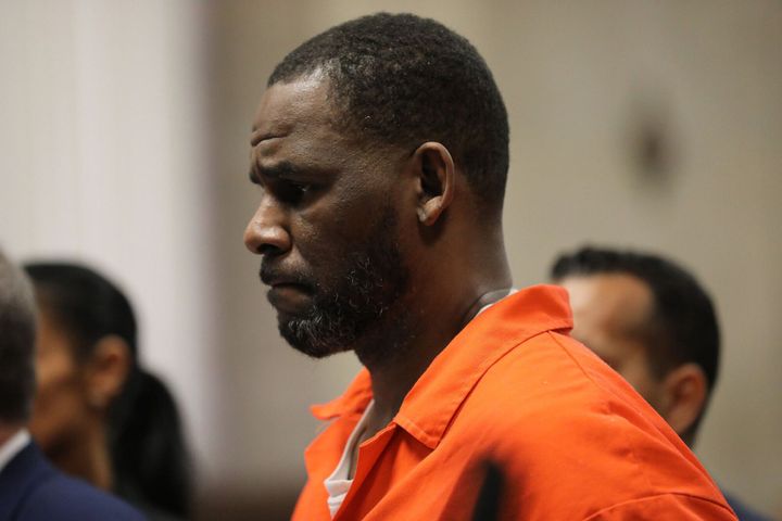 R. Kelly appears during a hearing at the Leighton Criminal Courthouse on September 17, 2019, in Chicago. His federal trial in Chicago is slated to begin in August.