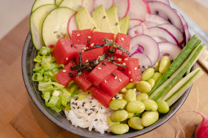 Impactマグロを使用したポケ丼