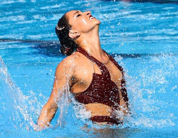 Anita Álvarez, durante su actuación en Budapest.