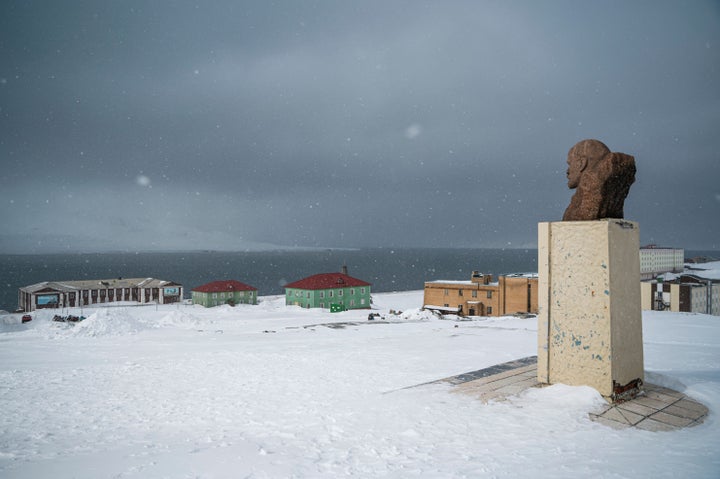 Monumento a Lenin en el archipiélago.