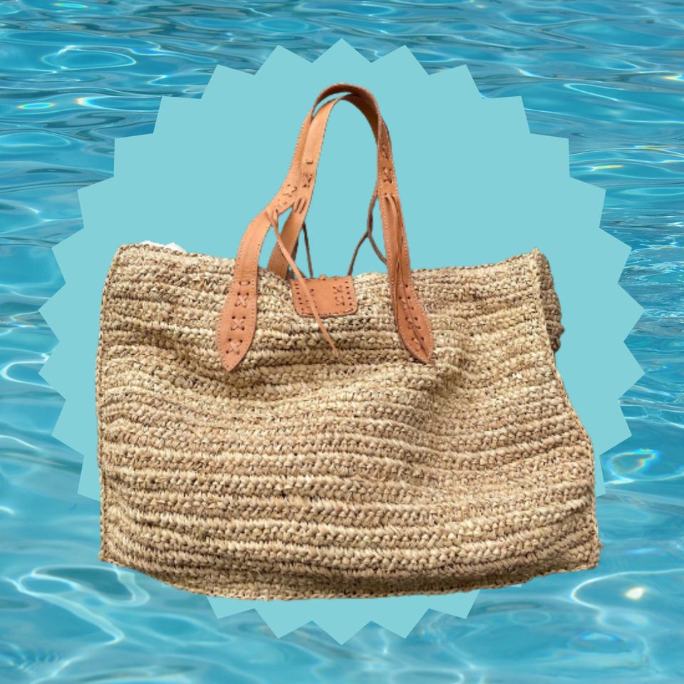 Buy Ikat Woven Tote Beach Bag - Platinum, Stylish, Designer Beach Totes  For You