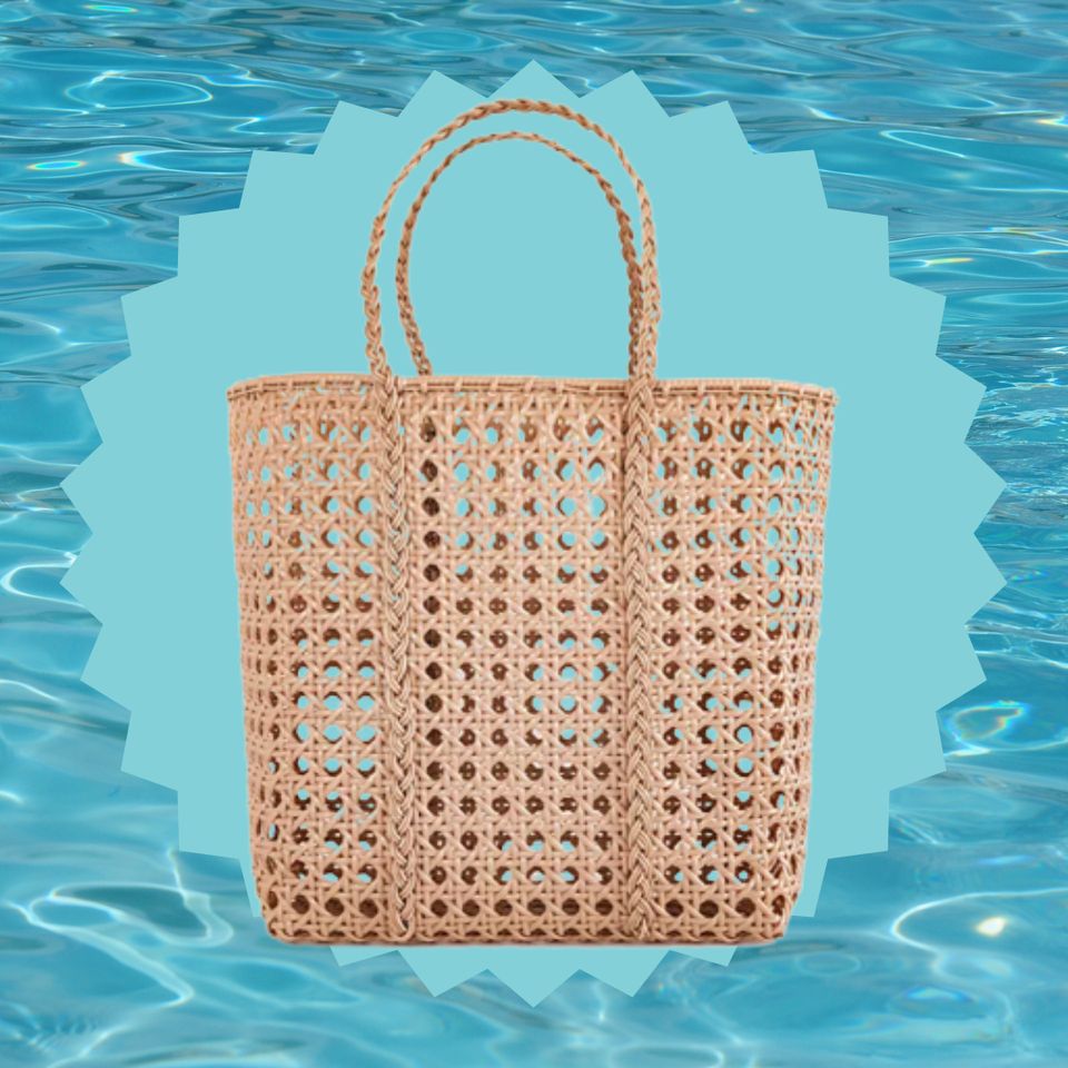 Fashion Culture Summer Vibes Embroidered Beach Tote Bag