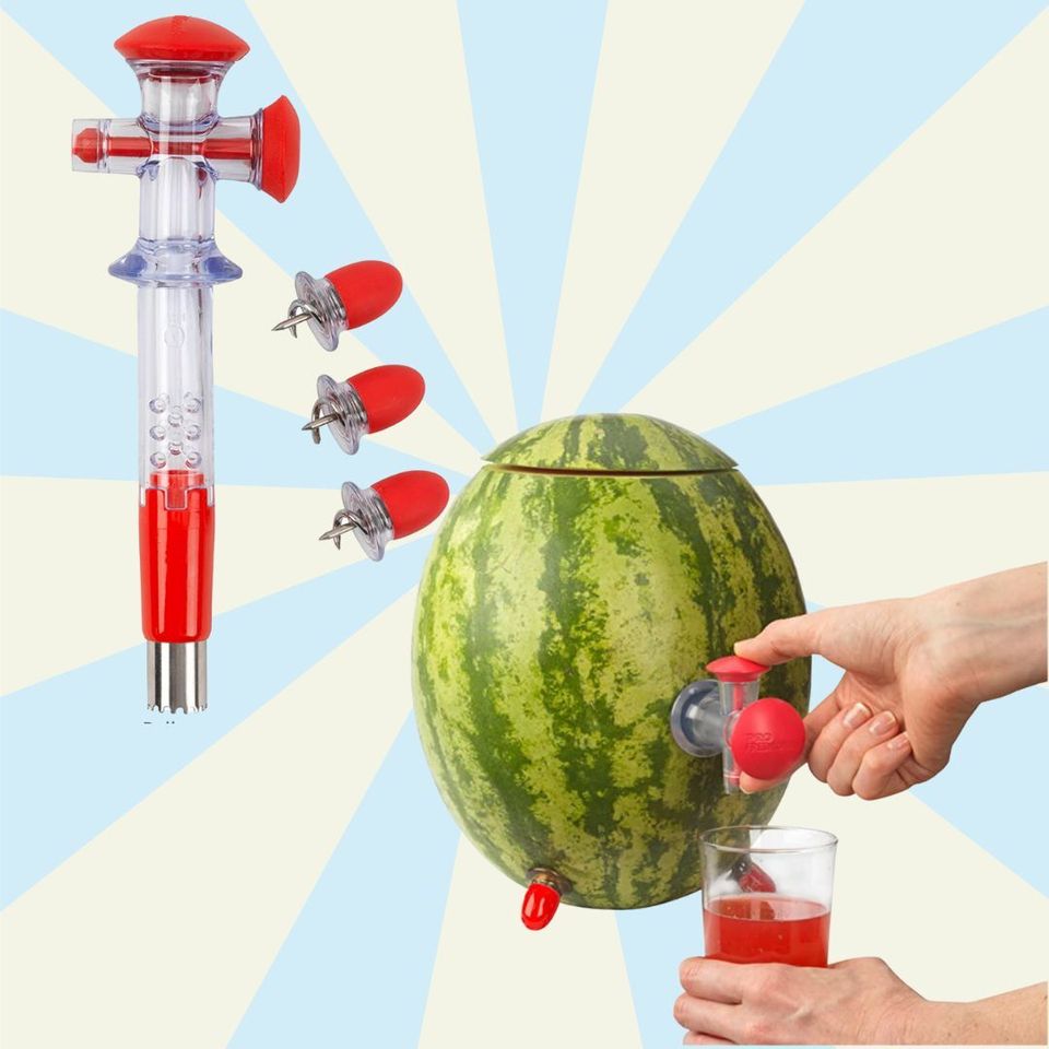 An all-in-one corer and spout with legs