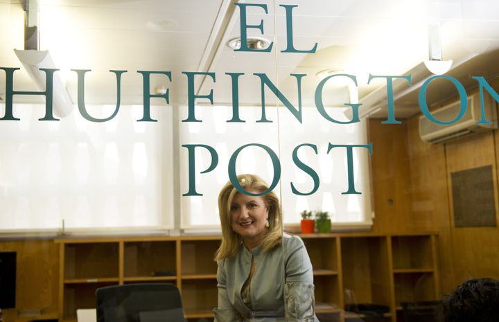 Arianna Huffington, en la primera redacción de 'El Huffington Post' en 2012.