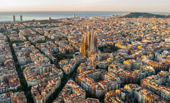 Vista aérea de Barcelona.