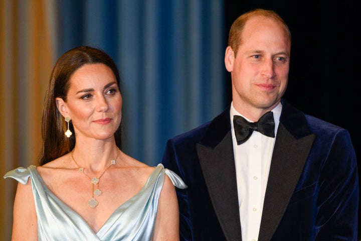 The Duke and Duchess of Cambridge attend a reception hosted by the Governor General at Baha Mar Resort on March 25 in Nassau, Bahamas.