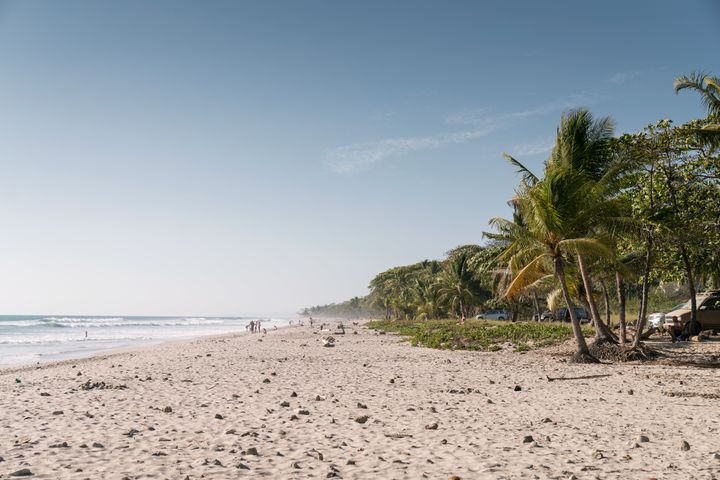 Armstrong was staying at a hostel on Santa Teresa Beach in Costa Rica's Provincia de Puntarenas at the time of her arrest, authorities said. The local beach is pictured.