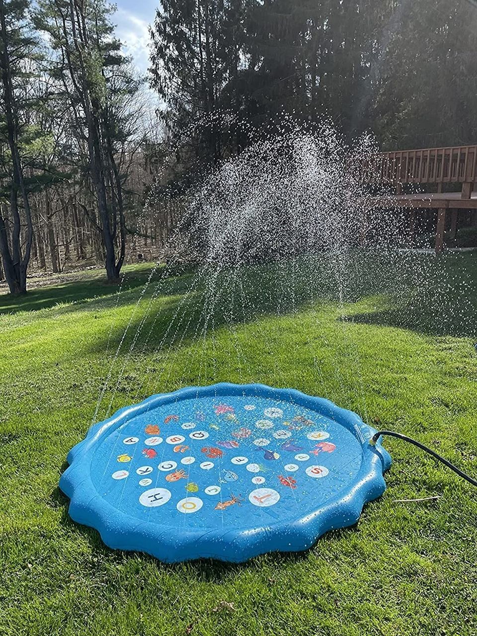 A budget-friendly 3-in-1 sprinkler, splash pad and wading pool