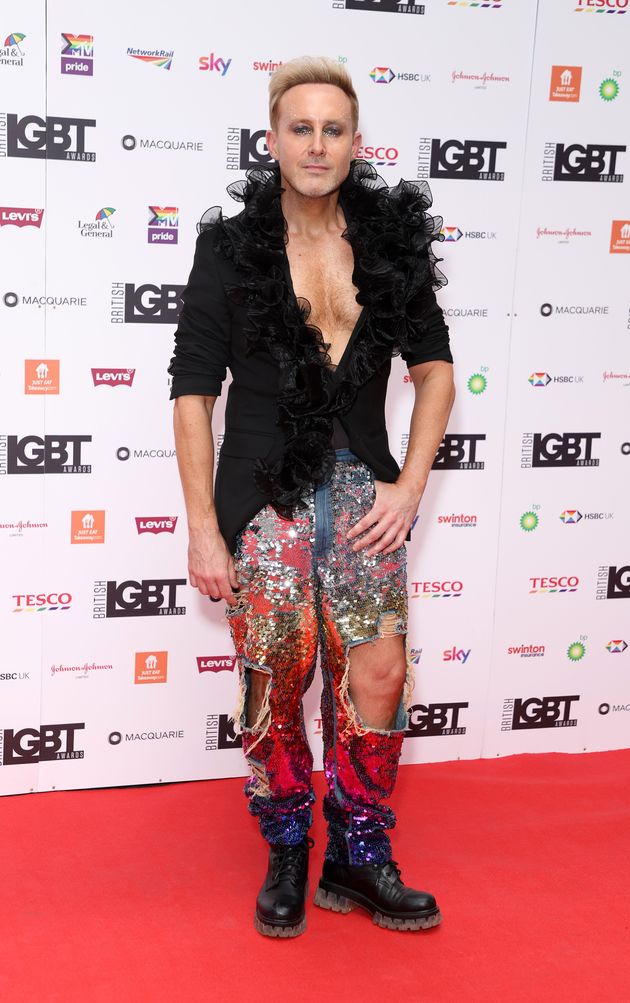 H on the red carpet at the 2022 British LGBT Awards