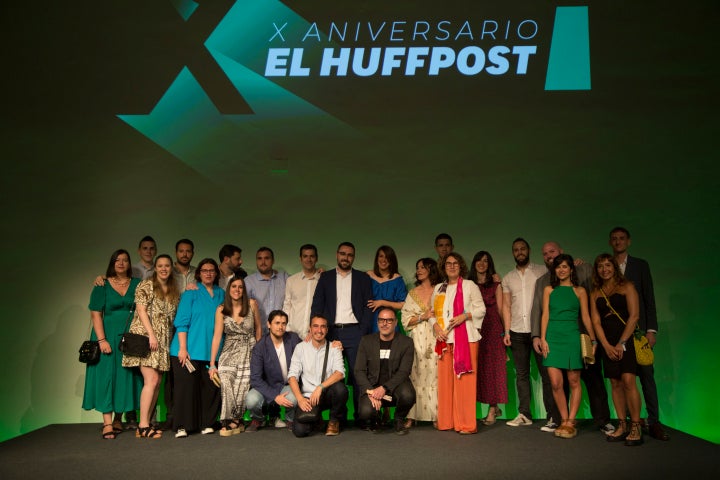 El equipo de 'El HuffPost' en el 10º aniversario.